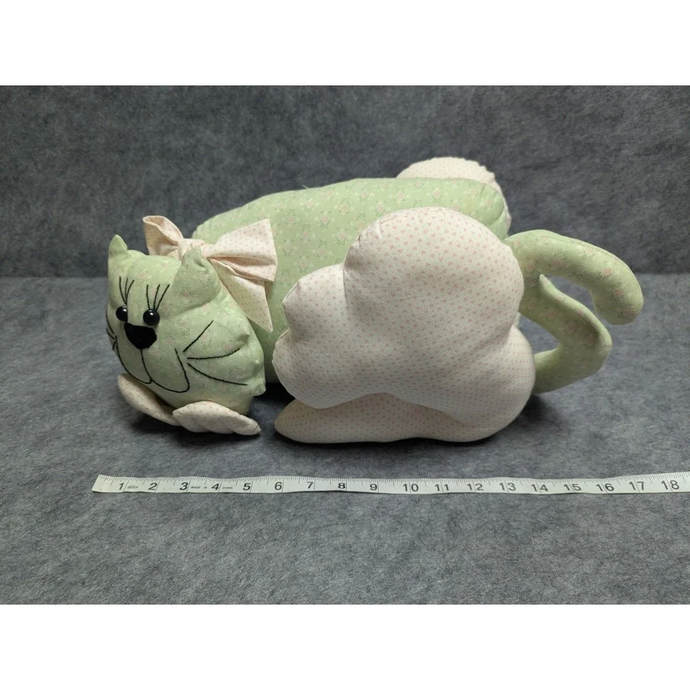 Vtg Handmade Granny's Country Cat Soft Stuffy Door Stop
